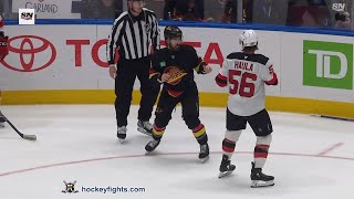 Erik Haula vs Conor Garland Oct 30 2024 [upl. by Armmat49]