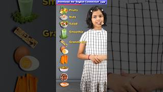 10 Healthy Snacks 🥗 in English Good Habits for Kids English Words Adi Connection shorts [upl. by Narod116]