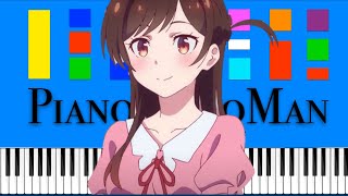 RentaGirlfriend Opening Centimeter Slow Medium 4K Piano Tutorial [upl. by Michaud]