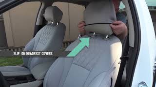 How to install Honda Accord custom fit seat covers  FH Group® [upl. by Solohcin221]