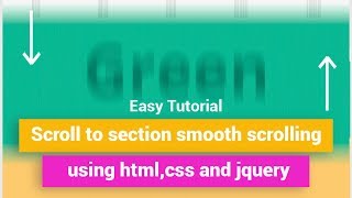 Scroll to section smooth scrolling like onepage website using HTML CSS amp jQuery Smooth Scroll [upl. by Adnylem]