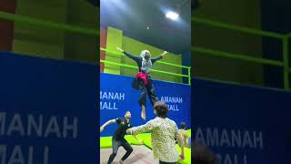 😱 Amana Mall trampolinevideo flipp trampoline lovesongs foryou [upl. by Duomham213]