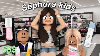 Finding 10 year olds At Sephora Crazy  Bloxburg Roleplay  wvoices [upl. by Weinshienk]