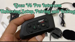 Ejeas Vnetphone V6 Bluetooth Intercom  Cheap Motorcycle Helmet Intercom Installation and Setup [upl. by Neille270]