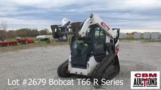 Lot 2679 2020 Bobcat T66 R Series Rubber Track Skid Steer Loader Cab Heat Air 2861Hrs [upl. by Eva]