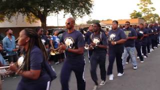 PVAMU Alumni Band Marching out Homecoming Game 2016 [upl. by Sakovich306]