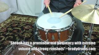 Brady 14 X 65 Sheoak Block Snare Drum Natural Gloss Finish [upl. by Robbin666]