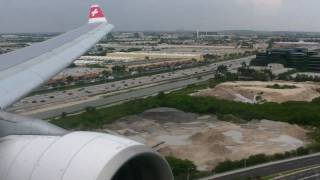 Swiss Intl Airlines Airbus A330  overflying Bahamas and landing RWY9 in Miami [upl. by Notserp]