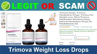 Trimova Weight Loss Drops Reviews  Jun 2024 Beware of Scam Watch Now [upl. by Wulf]