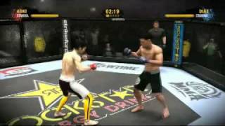 EA SPORTS MMA Quick Clip 8 Aoki vs Diaz Full Gameplay Video [upl. by Lilias]