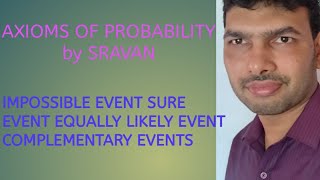 PROBABILITY IN TELUGU2 Axioms of probability sure eventimpossible event [upl. by Okiron]