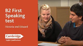 B2 First Speaking test  Victoria and Edward  Cambridge English [upl. by Atirahs]