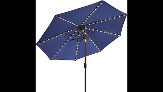 COSTCO Sunvilla Sunbrella Solar Market Umbrella With LED Lights [upl. by Leroy]