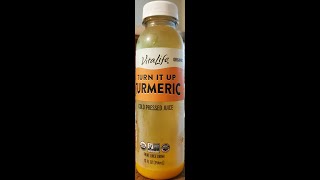 VitaLife Organic Turn It Up Turmeric Cold Pressed Juice Review [upl. by Menard224]