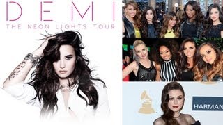 Demi Lovato Announces quotThe Neon Lightsquot Tour with Fifth Harmony Little Mix amp Cher Lloyd [upl. by Eidnarb]