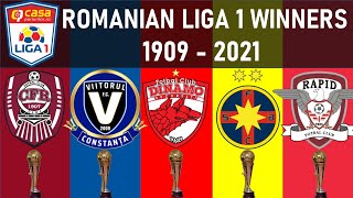 026 ROMANIAN LIGA 1 WINNERS LIST  1909  2021  CFR CLUJ 2021 CHAMPION [upl. by Ahtanoj]