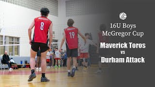 16U Boys McGregor Cup 2024  Maverick Toros vs Durham Attack Impact maverickvolleyball [upl. by Aidnyl]