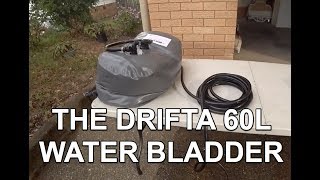 The Drifta 60L PVC water bladder Water while off the road [upl. by Novla]