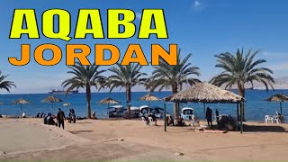 Aqaba Jordan 🇯🇴 Day walk through city center العقبة [upl. by Nnylassej]