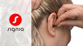 How to insert Pure ChargeampGo AX in the ear  Signia Hearing Aids [upl. by Giulietta]