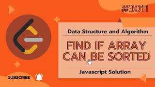 Find If Array Can Be Sorted Leetcode  Leetcode Question 3011  EasyHindi  Javascript [upl. by Conrad]