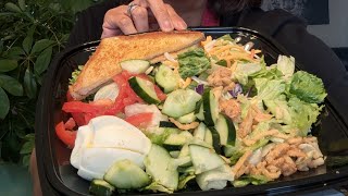 Cobb Salad Mukbang realzaxbys [upl. by Fabrianne395]