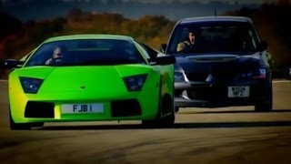 Evo vs Lamborghini Part 1  Top Gear  BBC [upl. by Drake682]