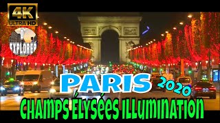 【4K】🇫🇷Paris Champs Élysées Illumination for Christmas》lillumination 2020 des Champs Elysées [upl. by Dorren121]