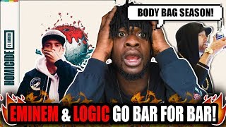 Eminem amp Logic Go Bar For Bar  Logic ft Eminem  Homicide REACTION [upl. by Tima]