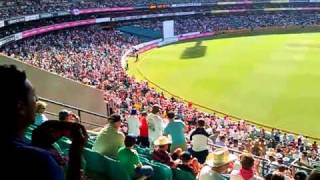 Barmy Army Mitchell Johnson Song Ashes test SCG 612011 [upl. by Eelinnej151]