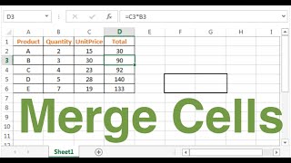 How To Merge Cells In Excel [upl. by Desma]