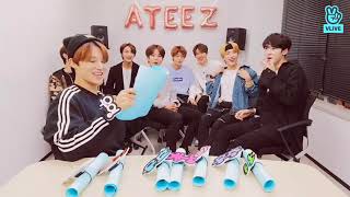 ENG SUB ATEEZ VLIVE 20180905  수요일의 깜짝 V LIVE ♥ [upl. by Ettigdirb446]