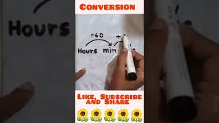 Conversion  Hours  Minutes  Seconds shorts vedio education ytshorts [upl. by Desiri]