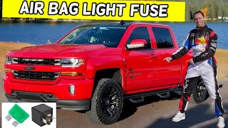 CHEVROLET SILVERADO AIR BAG LIGHT FUSE LOCATION REPLACEMENT 2014 2015 2016 2017 2018 2019 [upl. by Aia]