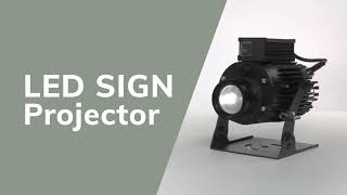 LED Floor Sign Projector  Changeable Lenses  Gobo Lighting [upl. by Retrop]