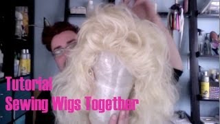 Tutorial  Splicing And Sewing Wigs Together [upl. by Leid]