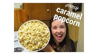 Gooey Caramel Popcorn  Delicious [upl. by Ahsac]