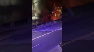 Large fire damages bridge along Cheshire Bridge Road in northeast Atlanta [upl. by Anytsirk]