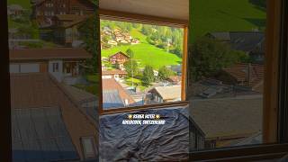 Best hotel room view 🏨🛏⛰️🌟🇨🇭 travel viral shorts switzerland hotel views [upl. by Kee707]