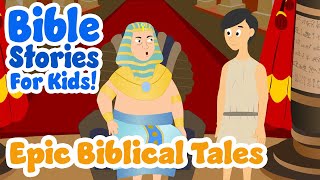 Epic Biblical Tales  Bible Stories For Kids Compilation 1Hour of Bible Stories for Kids [upl. by Annaxor]