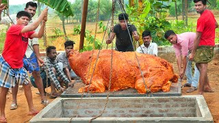 500 Kg WHOLE BEEF ROAST  6 Hours Roasting a Whole Buffalo Tandoor  Beef Mandhi Recipe [upl. by Uyekawa]