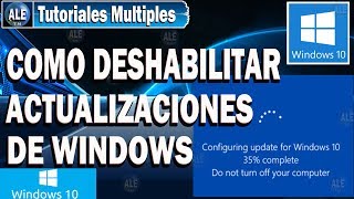 Como Deshabilitar Actualizaciones Automaticas De Windows 10  8 7  Desactivar Correctamente [upl. by Cote541]