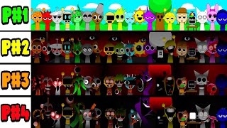 Incredibox Sprunki All Character Together  New Mod  PHASE 1 VS PHASE 2 VS PHASE 3 VS PHASE 4 [upl. by Muhcan591]