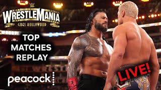 WrestleMania 39 Top Matches Replay  Stream WrestleMania XL LIVE on Peacock Apr 67 at 7P ET [upl. by Sudnac405]