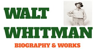 Walt Whitman biography and works [upl. by Katharyn]