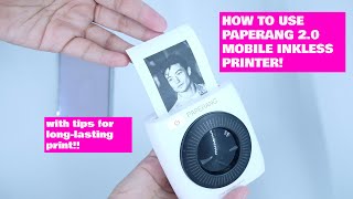 How to Use Paperang 20 Inkless Mobile Printer with English Subtitle [upl. by Enneira]