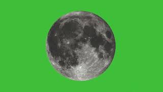 Moon Shines Animation Green Screen 4K UHD [upl. by Felice963]