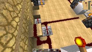 Minecraft Hidden Piston Door Opened with Redstone quotKeyquot [upl. by Thisbe]