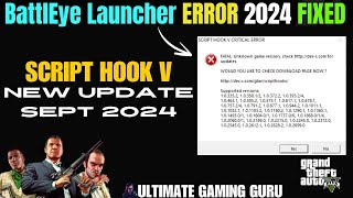 Battle Eye Launcher FIX for GTA 5  Script Hook V New Update Sept 2024 [upl. by Aysa428]