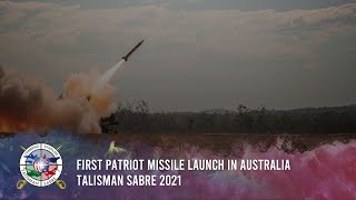 First Patriot Missile launch in Australia  Talisman Sabre 2021 [upl. by Yllim]